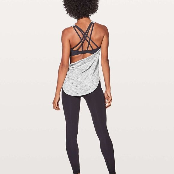 lululemon athletica Tops - Lululemon Free To Be Serene Tank Tiger Space Dye Blk/White/Deep Coal Women's 10